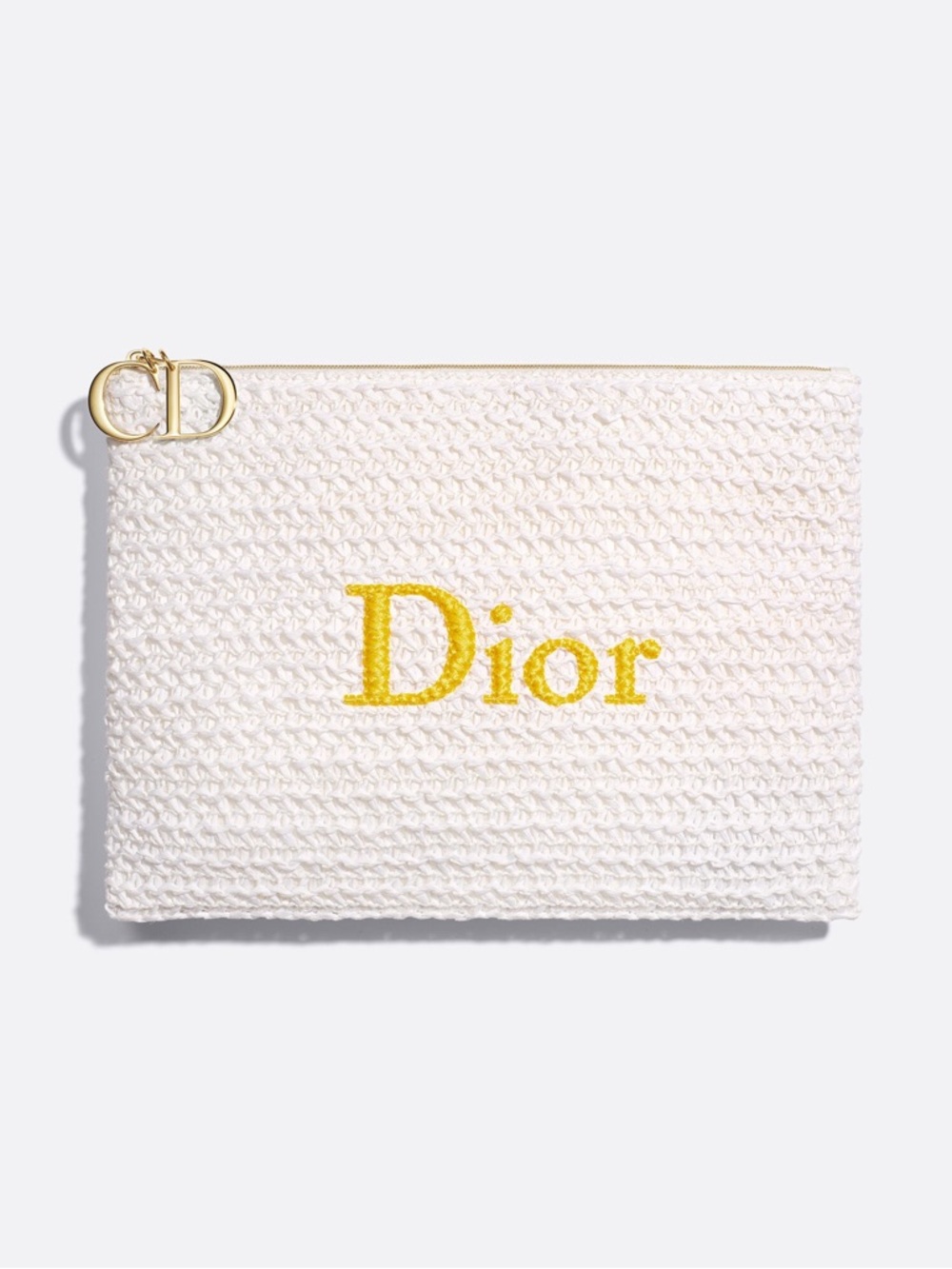 Dior Summer Pouch Crochet Clutch w Embroidered Logo New in box! Best Gift GWP